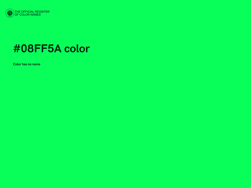 #08FF5A color image