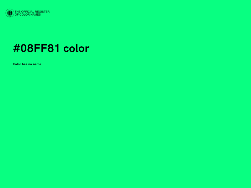 #08FF81 color image