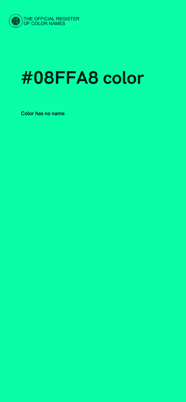 #08FFA8 color image