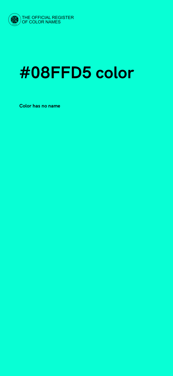 #08FFD5 color image