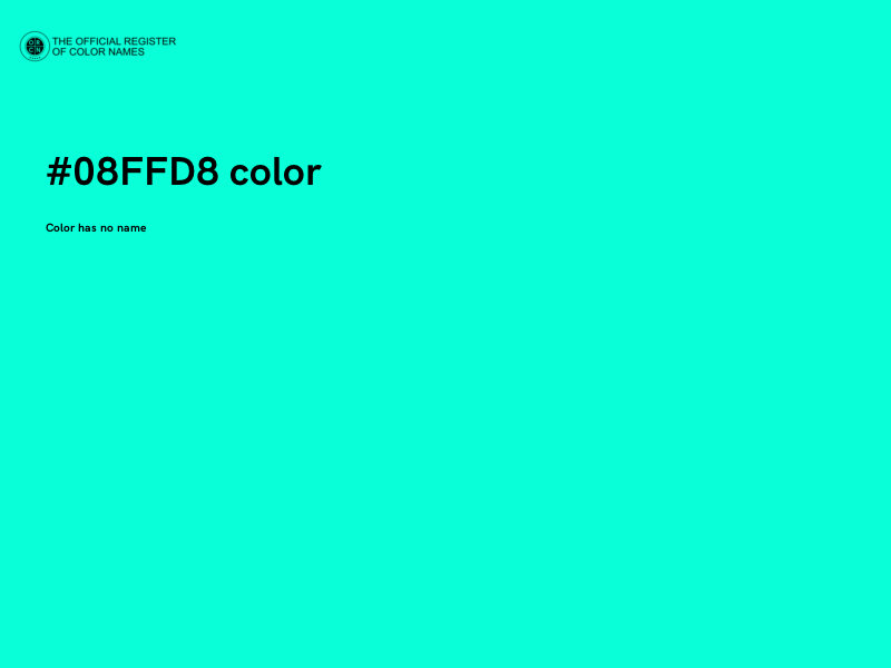#08FFD8 color image