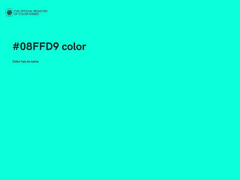 #08FFD9 color image