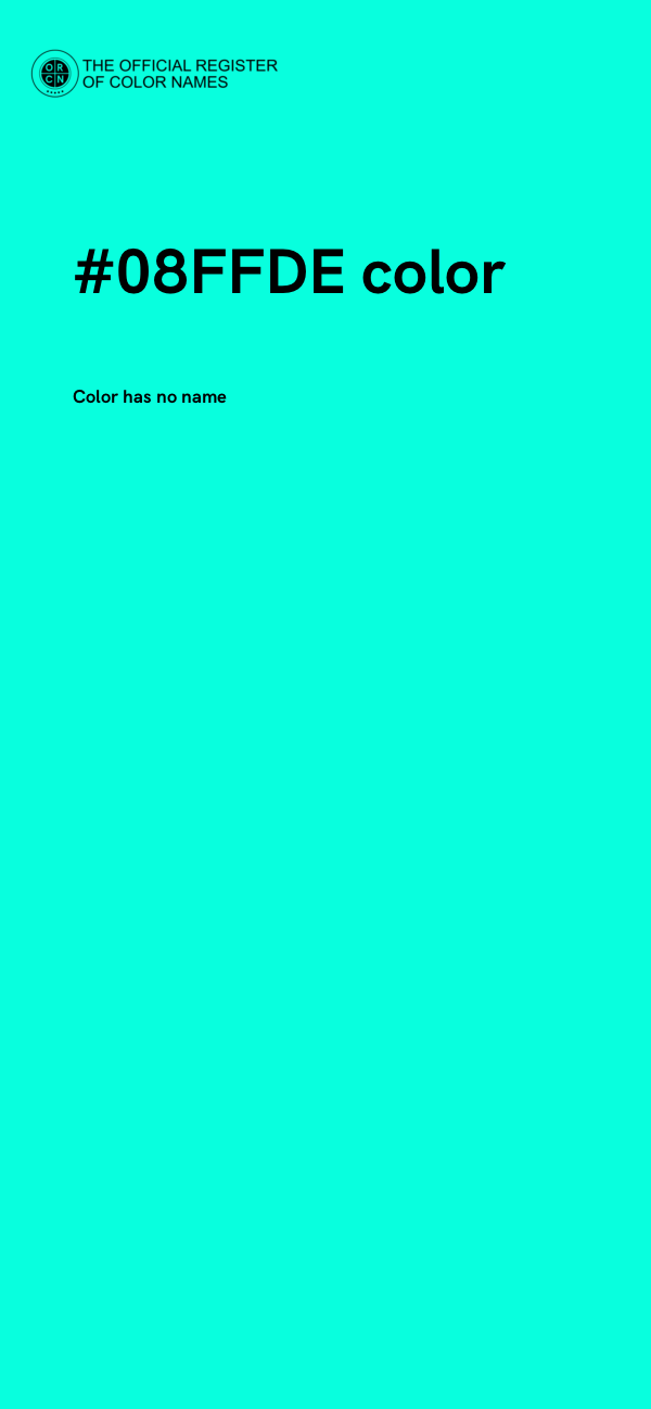 #08FFDE color image