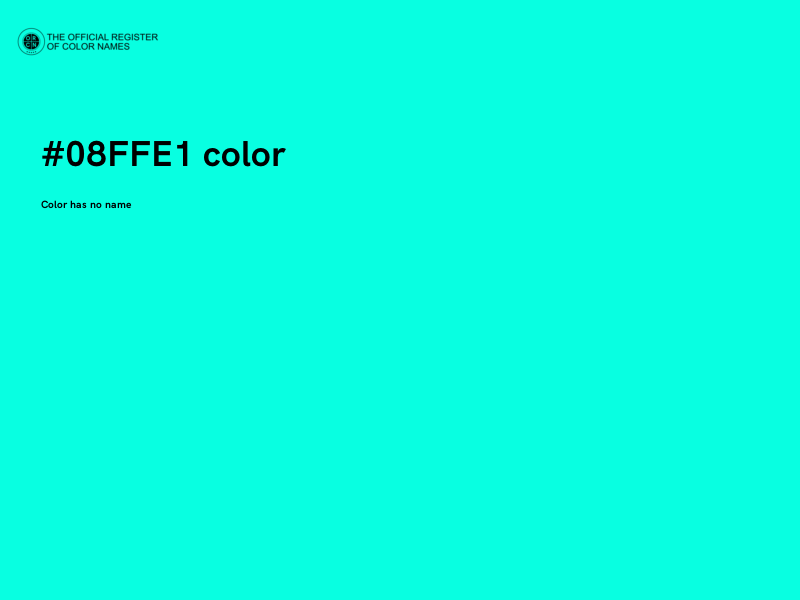 #08FFE1 color image
