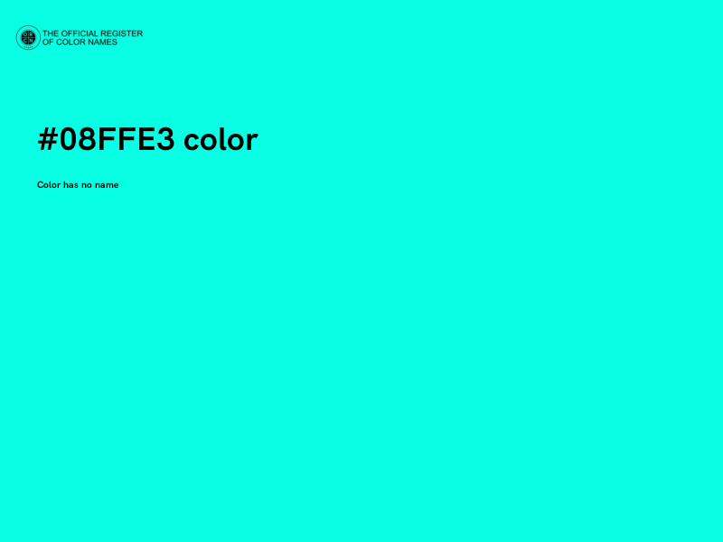 #08FFE3 color image