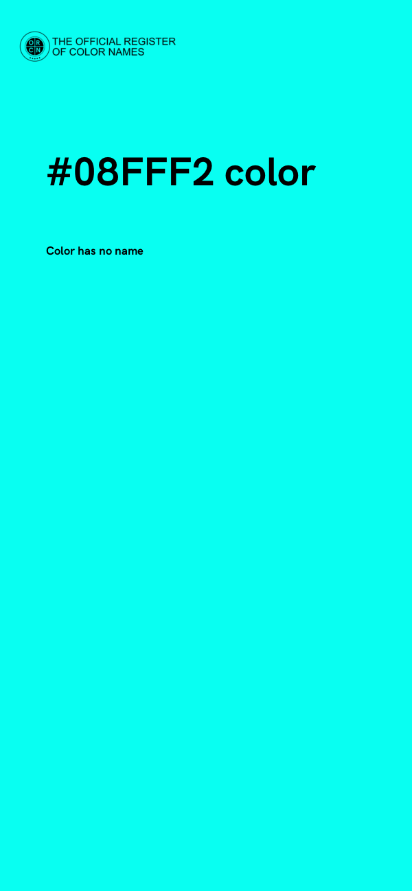 #08FFF2 color image