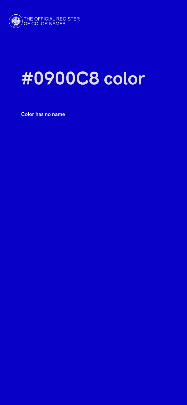#0900C8 color image