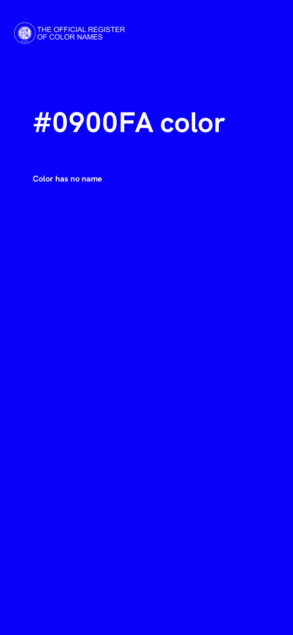 #0900FA color image