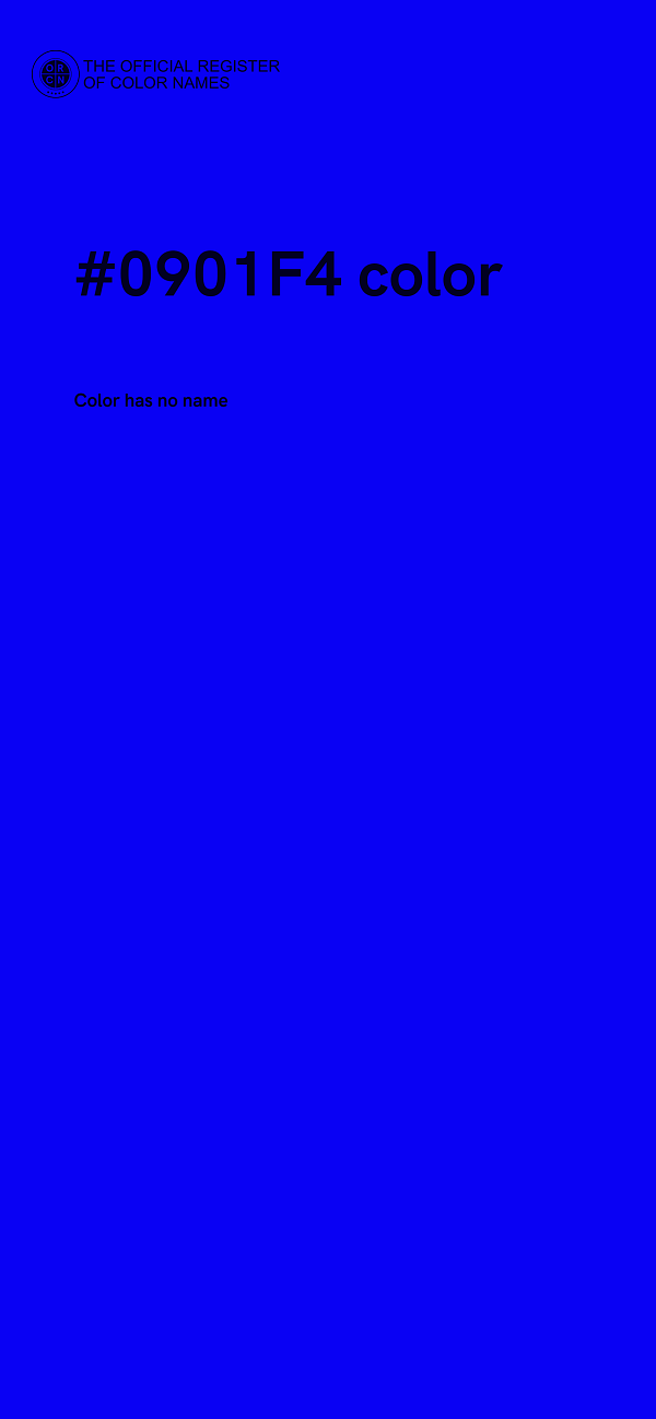 #0901F4 color image