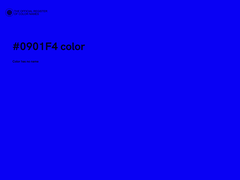 #0901F4 color image