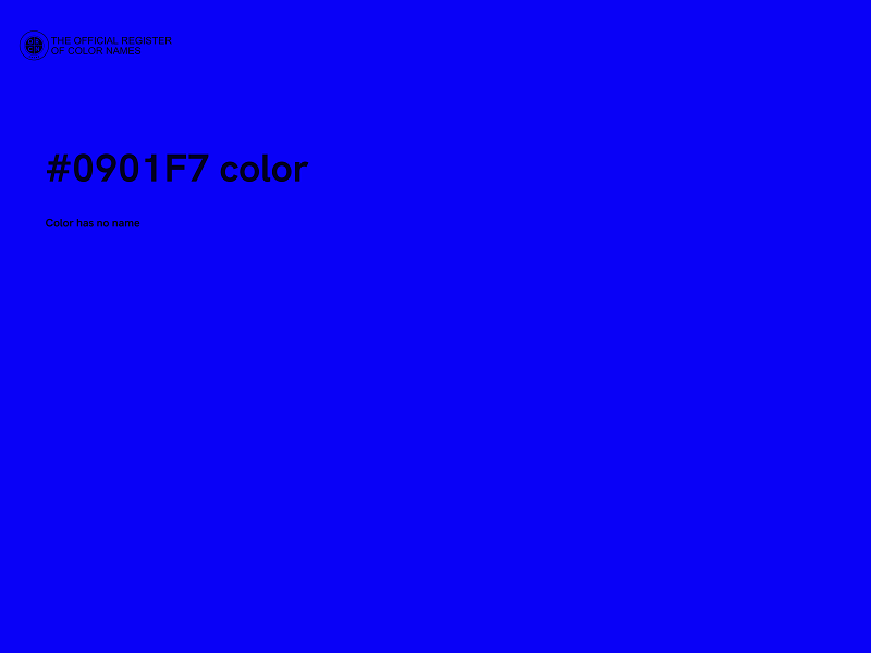 #0901F7 color image