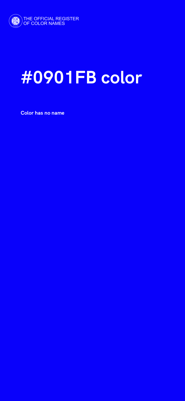 #0901FB color image