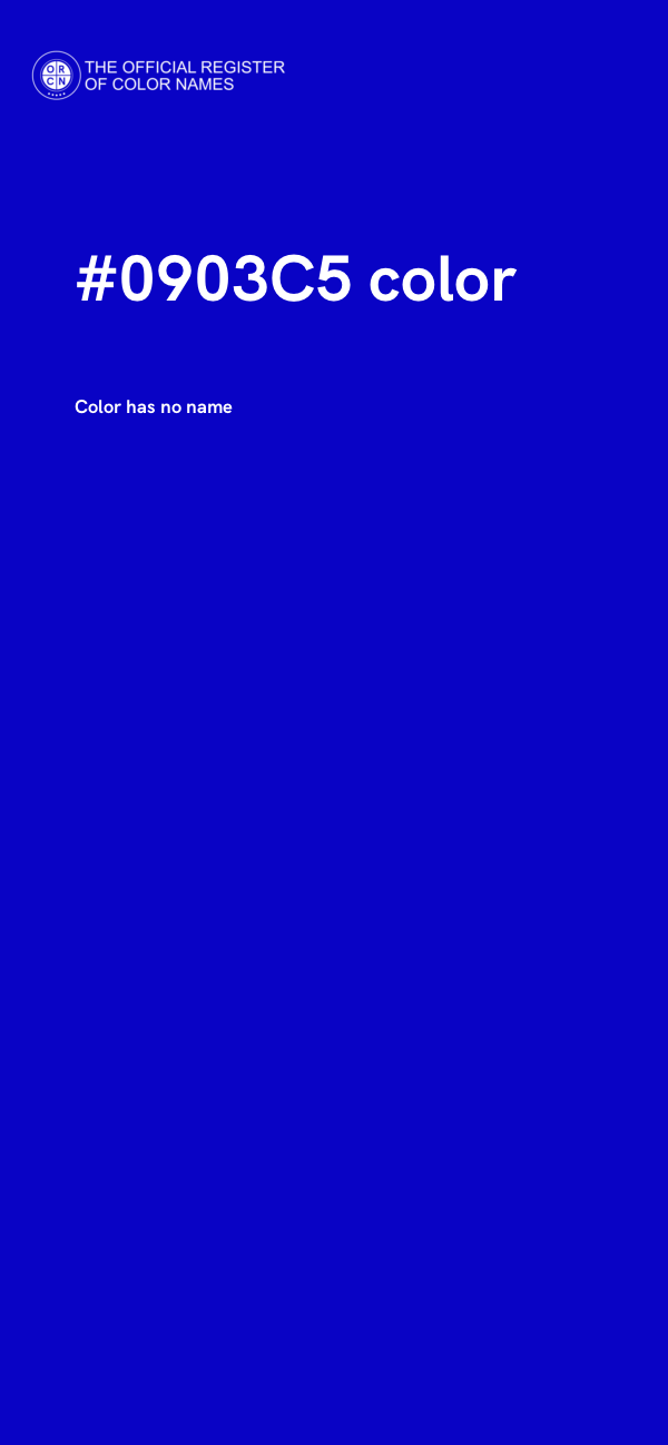 #0903C5 color image