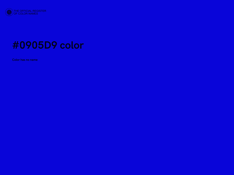 #0905D9 color image