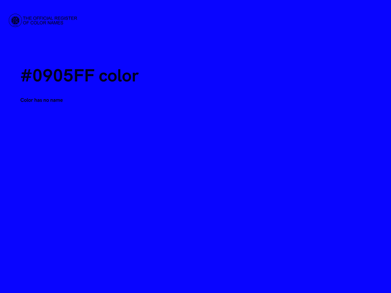 #0905FF color image