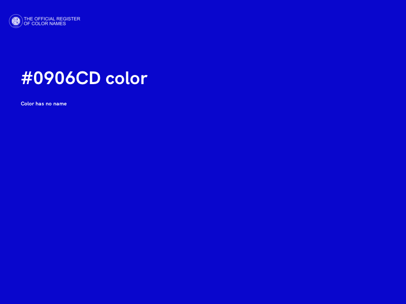 #0906CD color image