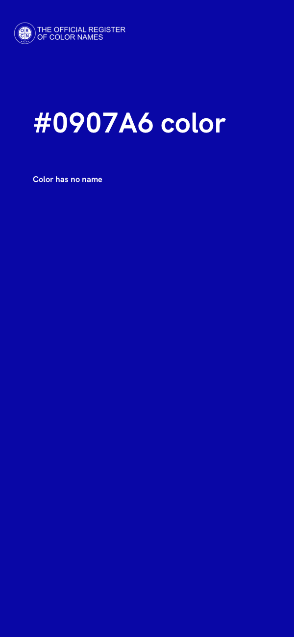 #0907A6 color image