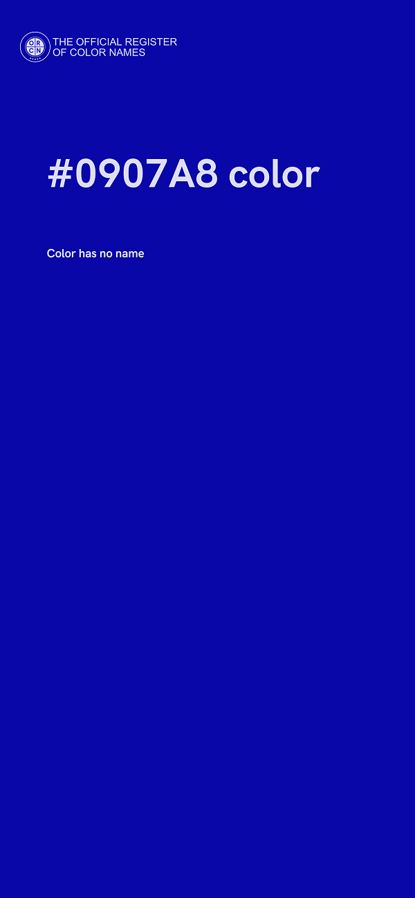 #0907A8 color image