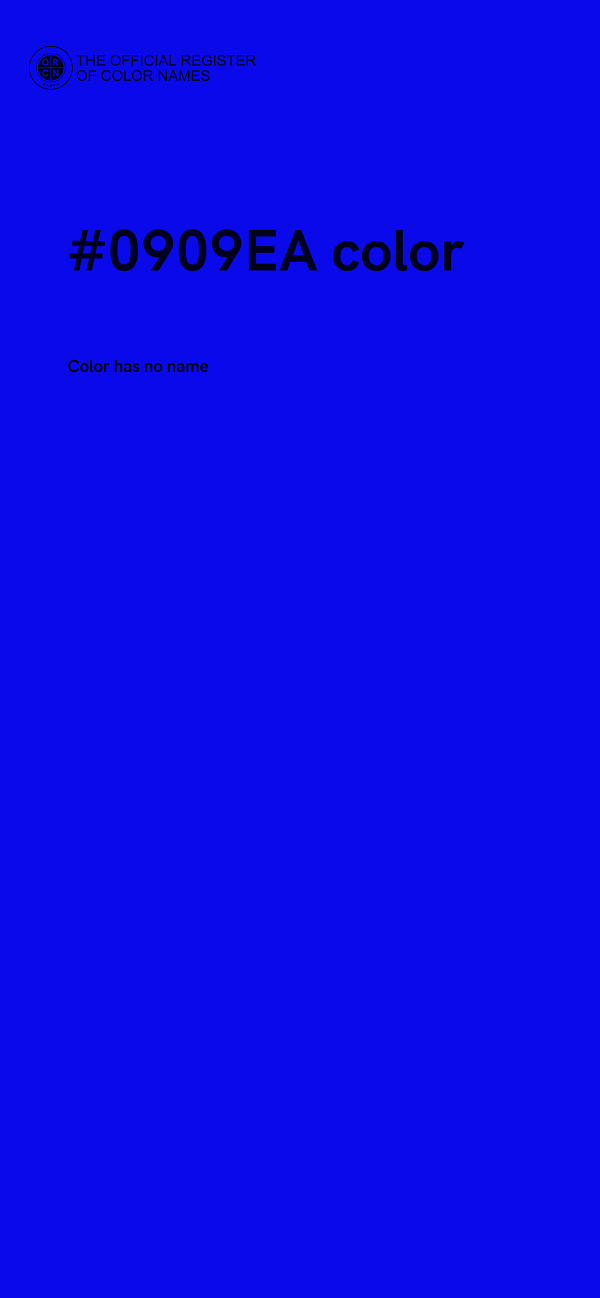 #0909EA color image