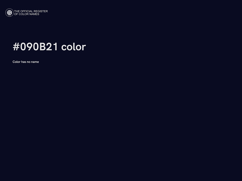 #090B21 color image