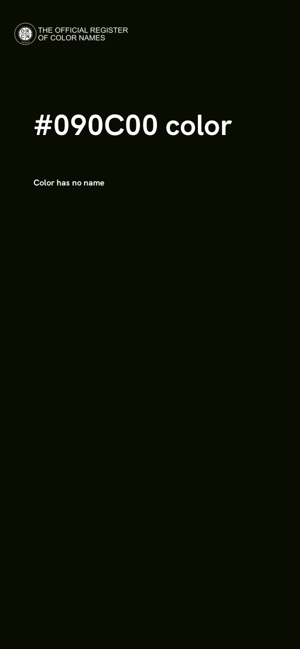 #090C00 color image
