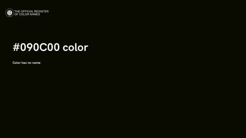 #090C00 color image