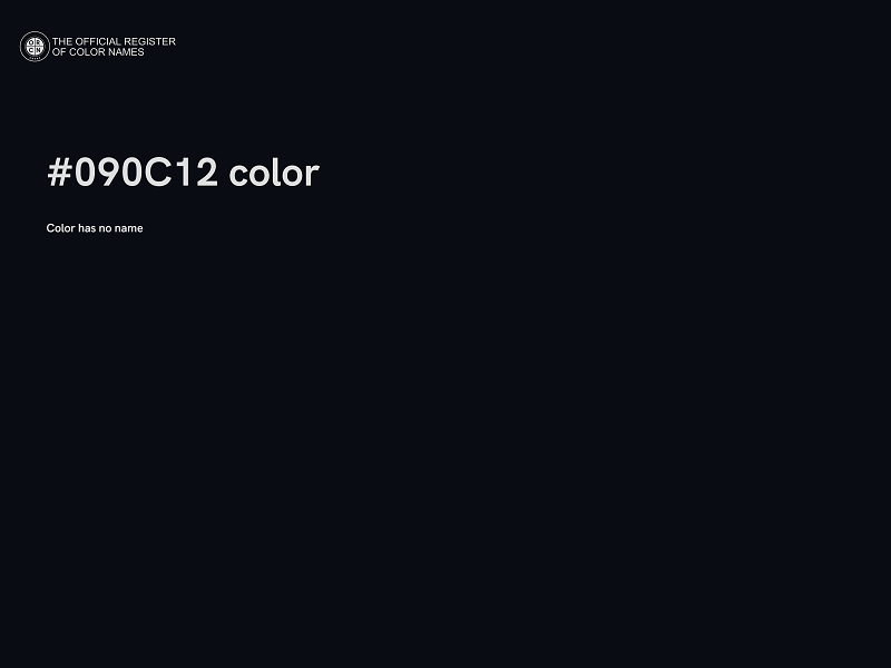 #090C12 color image