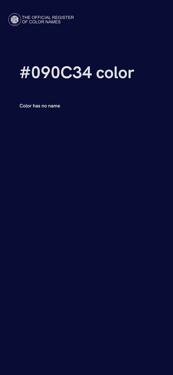 #090C34 color image