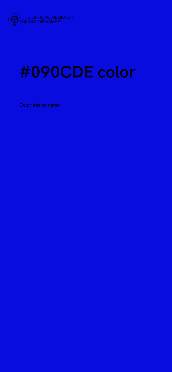 #090CDE color image