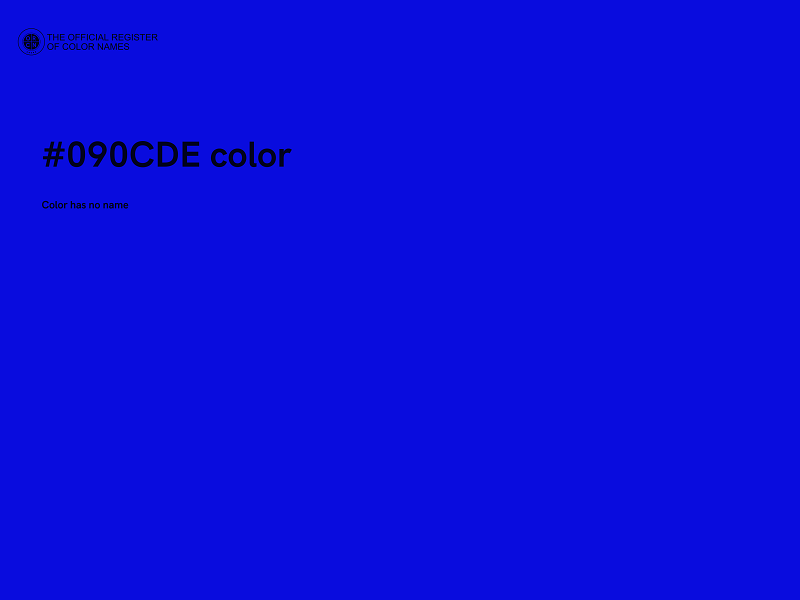 #090CDE color image
