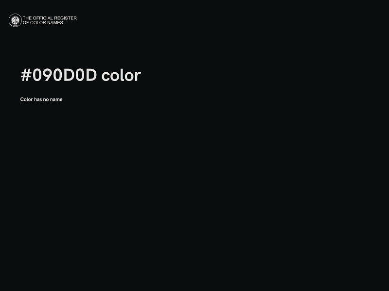 #090D0D color image