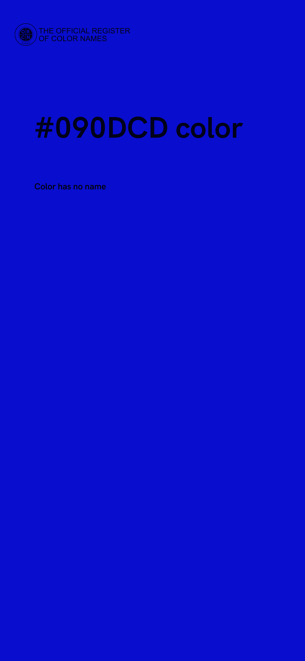 #090DCD color image