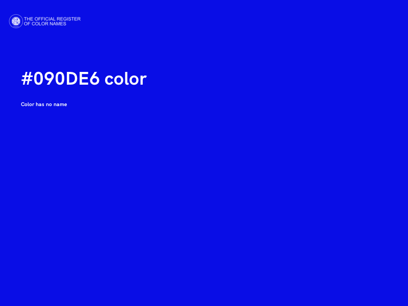 #090DE6 color image