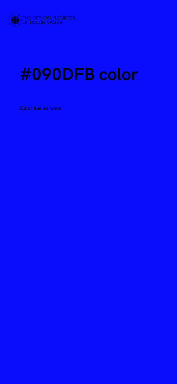 #090DFB color image