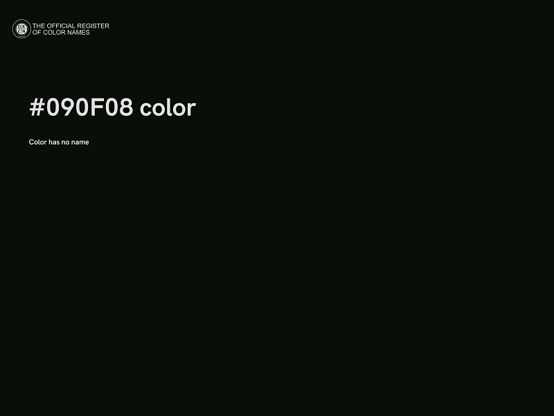 #090F08 color image