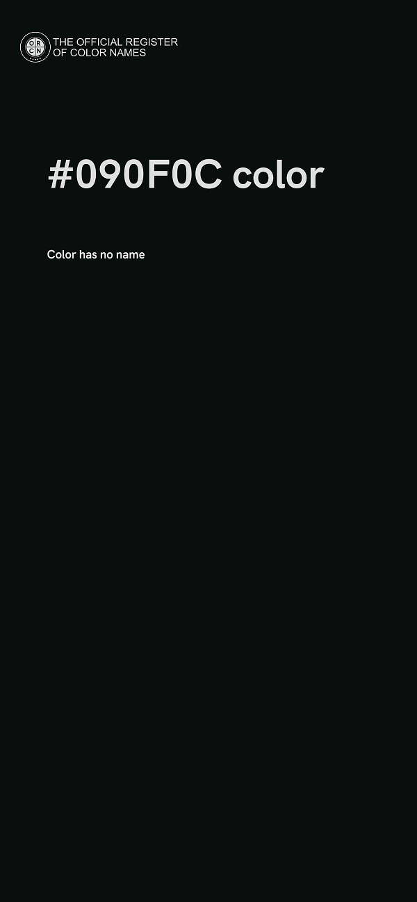 #090F0C color image