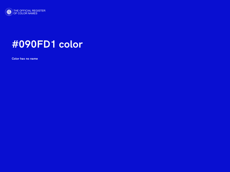 #090FD1 color image