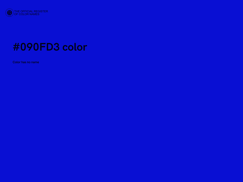 #090FD3 color image