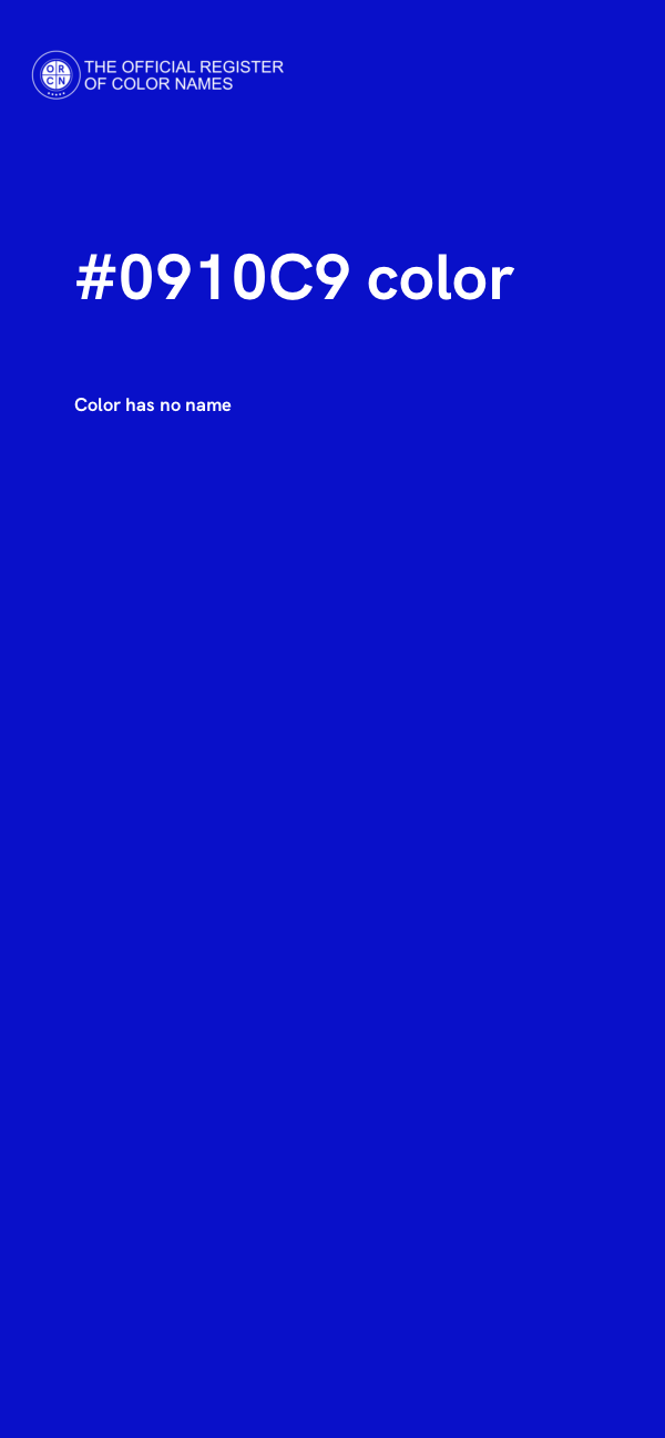 #0910C9 color image