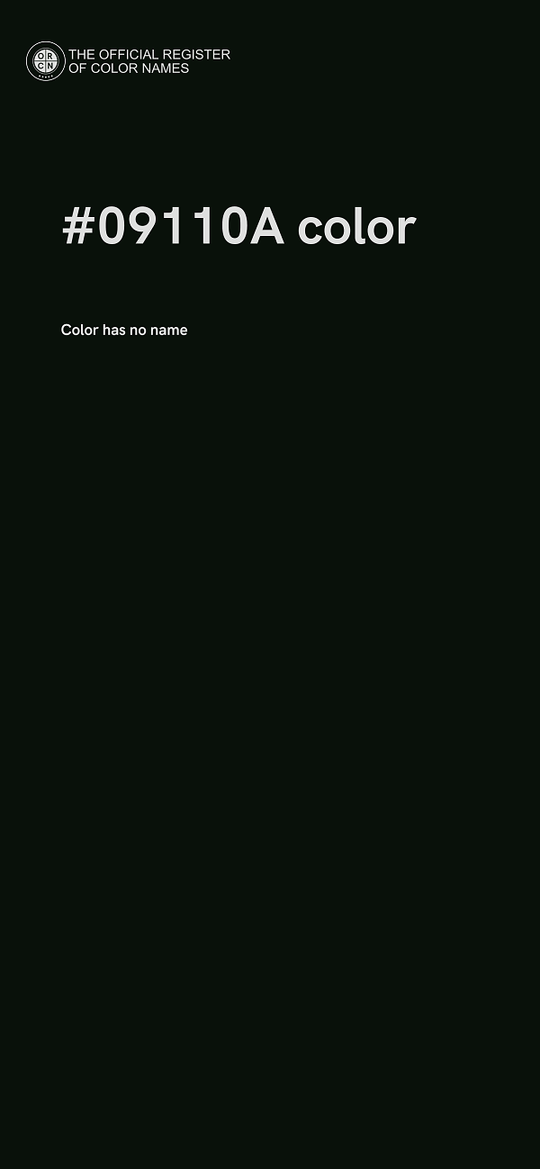 #09110A color image
