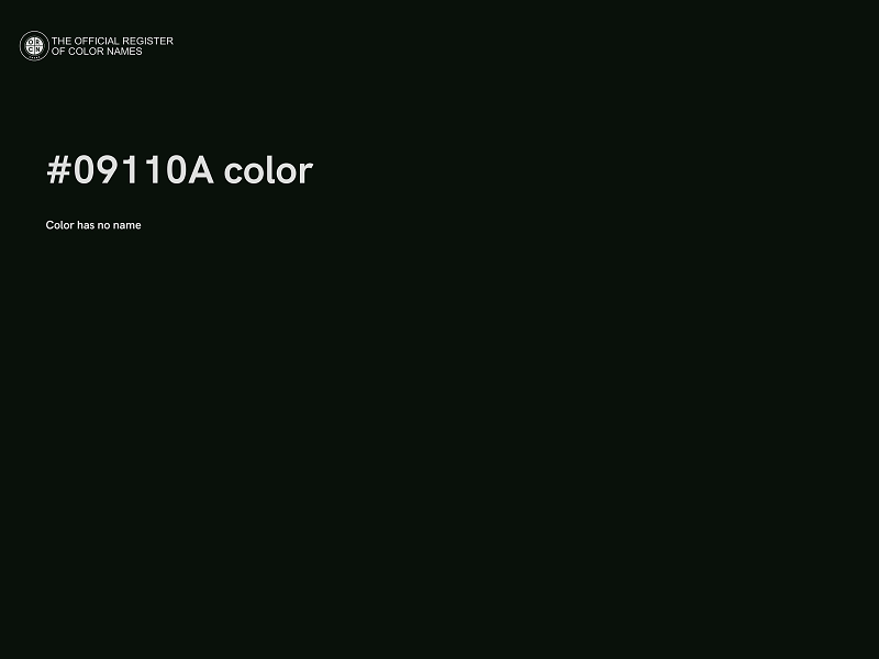 #09110A color image