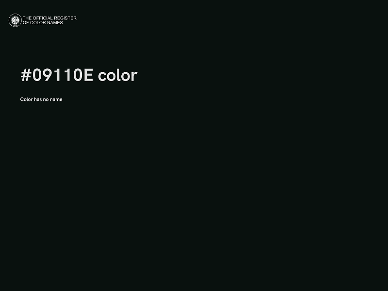 #09110E color image
