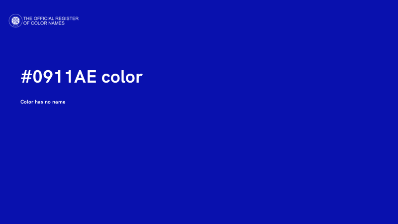 #0911AE color image
