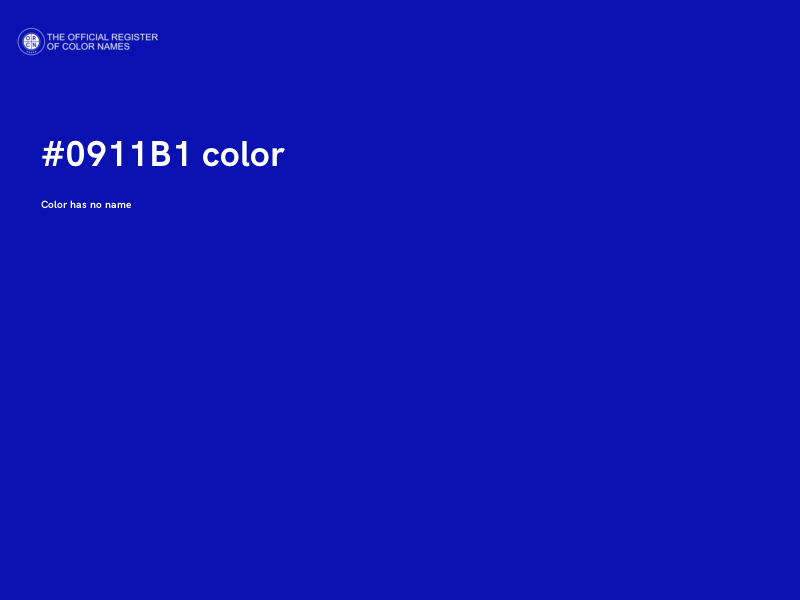 #0911B1 color image