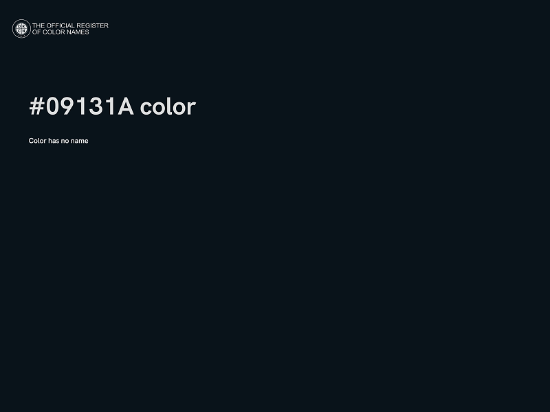 #09131A color image