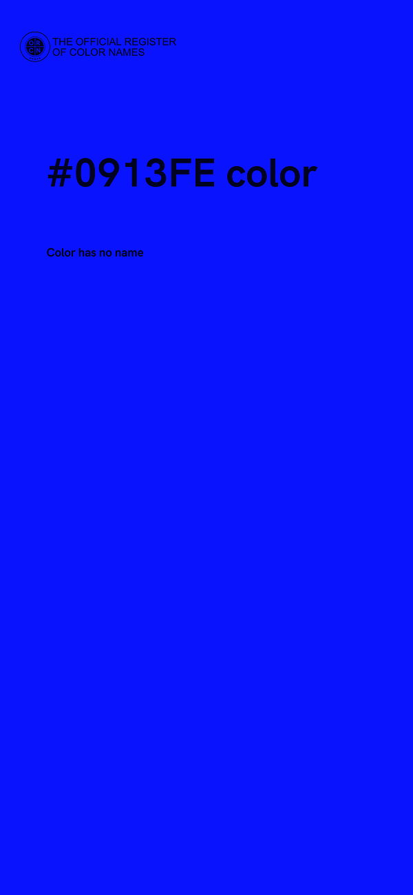 #0913FE color image