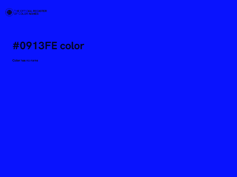 #0913FE color image