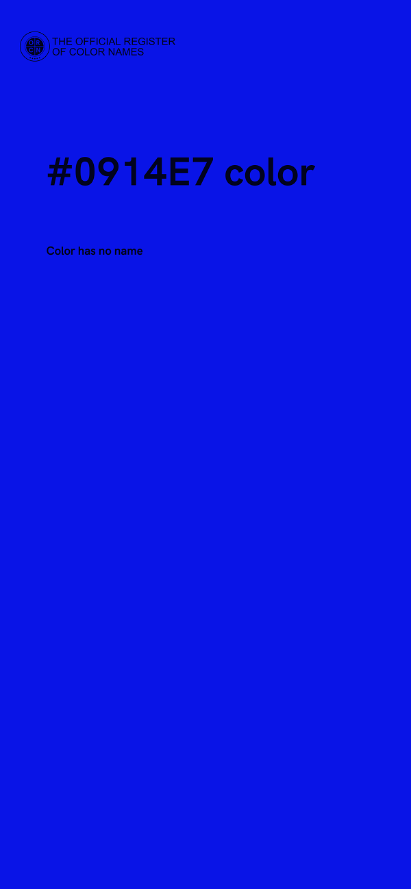 #0914E7 color image