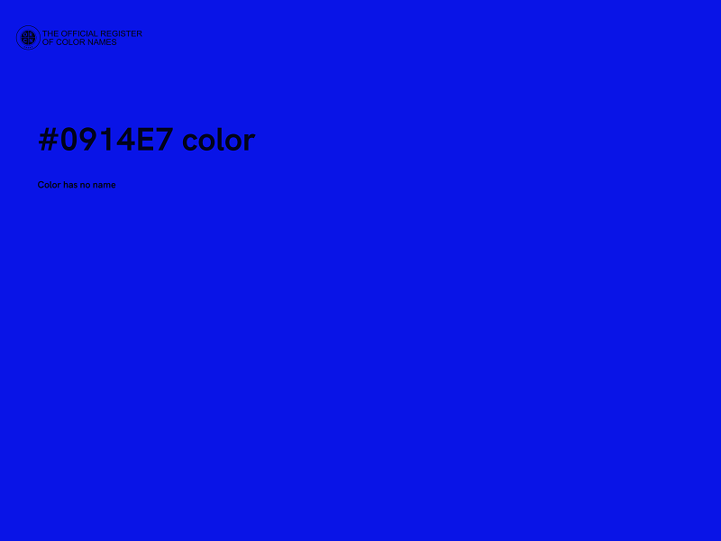 #0914E7 color image