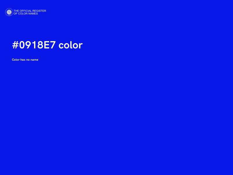 #0918E7 color image
